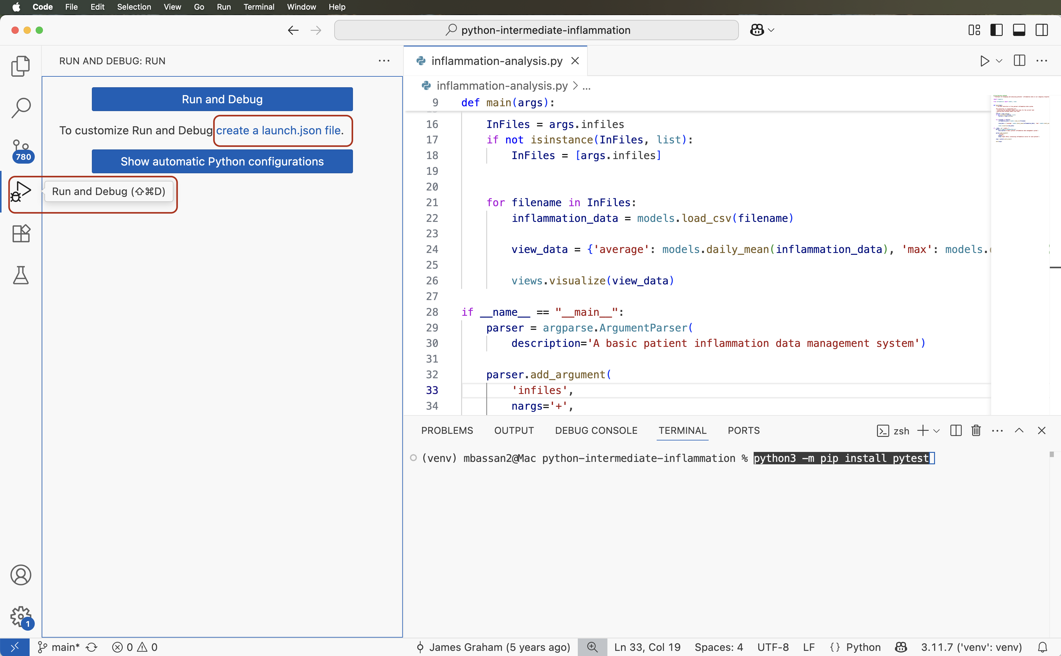 Run and Debug View in VS Code showing the option to create a new launch (run and debug) configuration