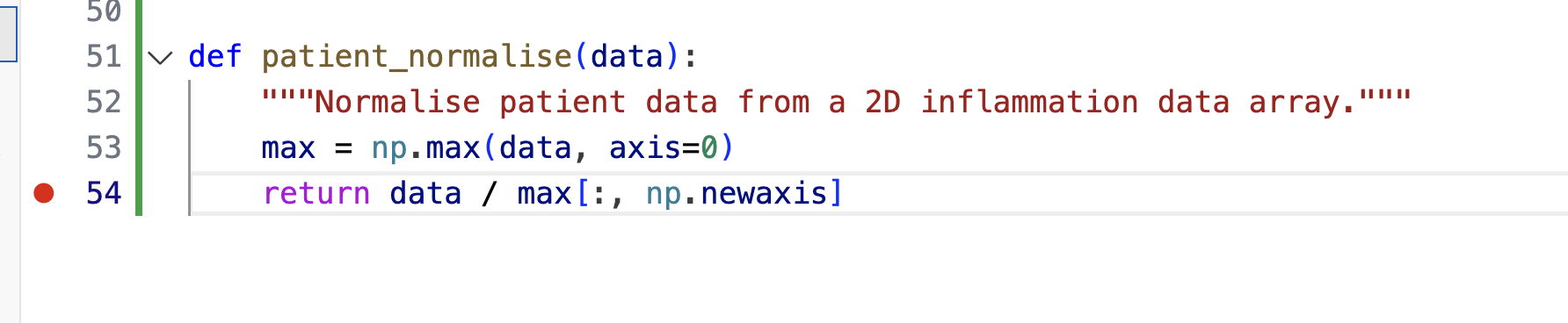 Setting a breakpoint in VS Code